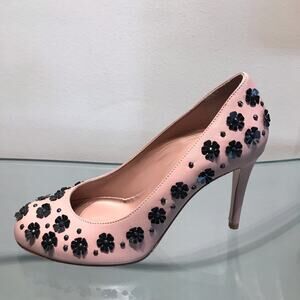 Red Valentino blush pump with black flowers